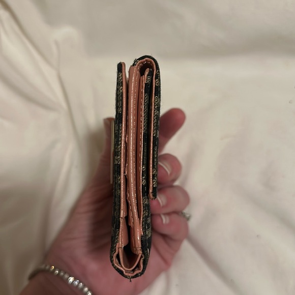 FENDI Zucca coral leather Double snap Donna wallet with card dust cover & box 💗 - Picture 2 of 12